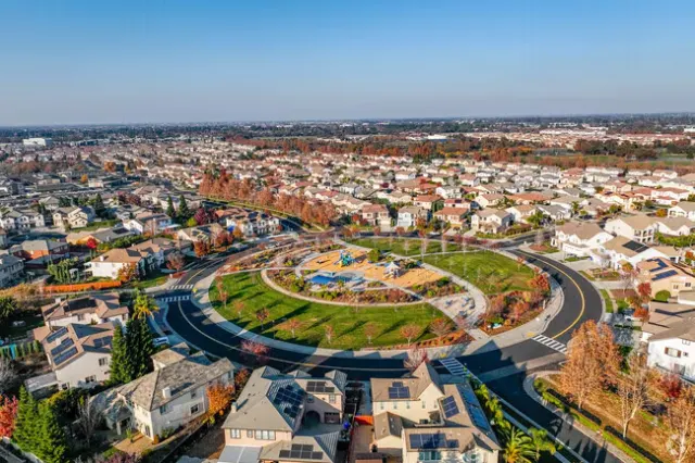 Aerial view of Elk Grove neighborhoods